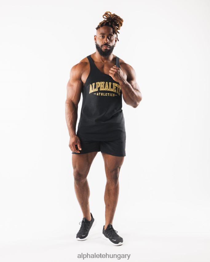 ruházat Alphalete paisley print nyers vágott tartály fekete férfiak 86B628582