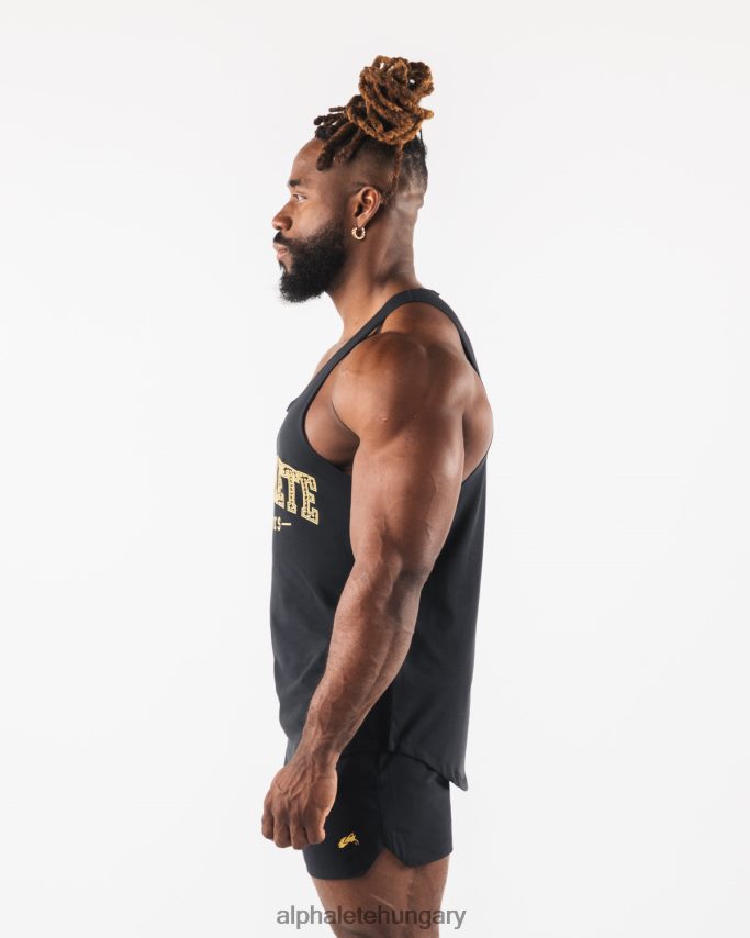 ruházat Alphalete paisley print nyers vágott tartály fekete férfiak 86B628582