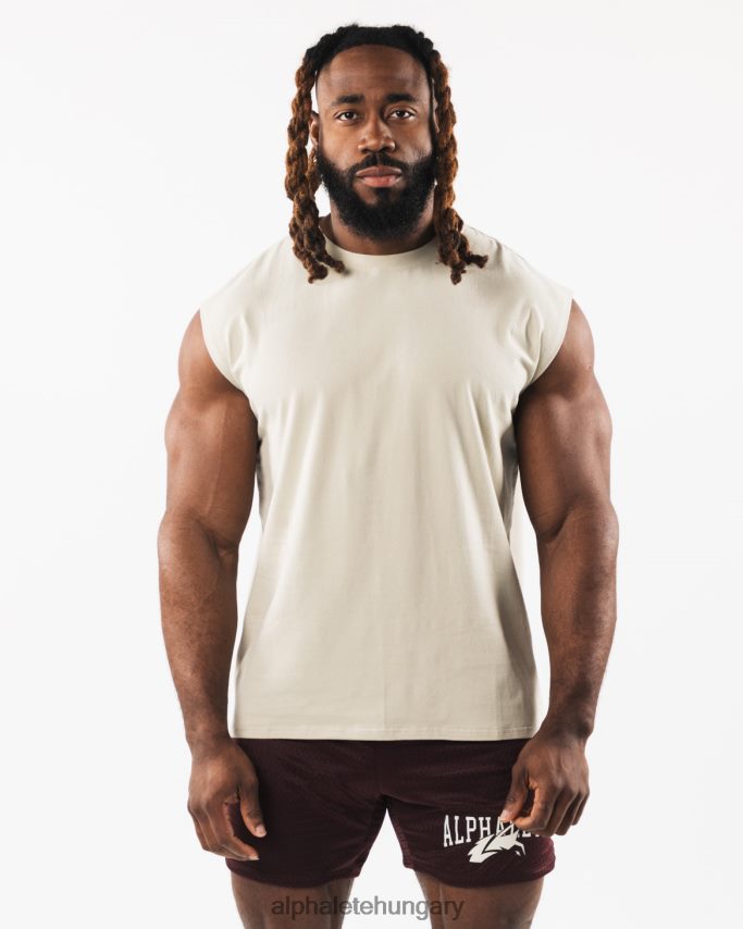 ruházat Alphalete szálcsiszolt farkasfej izomtartály tengeri kagyló barna férfiak 86B628584