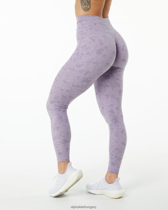 ruházat Alphalete felületi erő legging kavicsnyomat ködös lila lila nők 86B628444