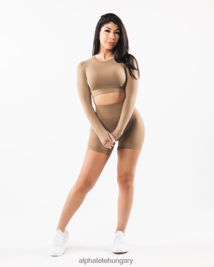 ruházat Alphalete stratus ls termés chai barna nők 86B628255