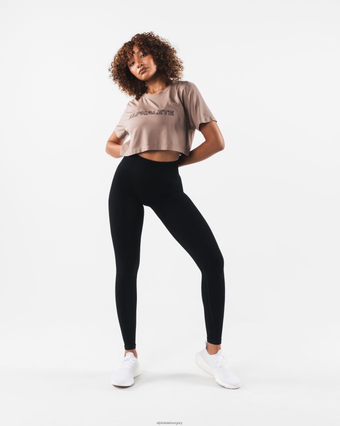 ruházat Alphalete core airtech ss termés krémes bézs barna nők 86B628207