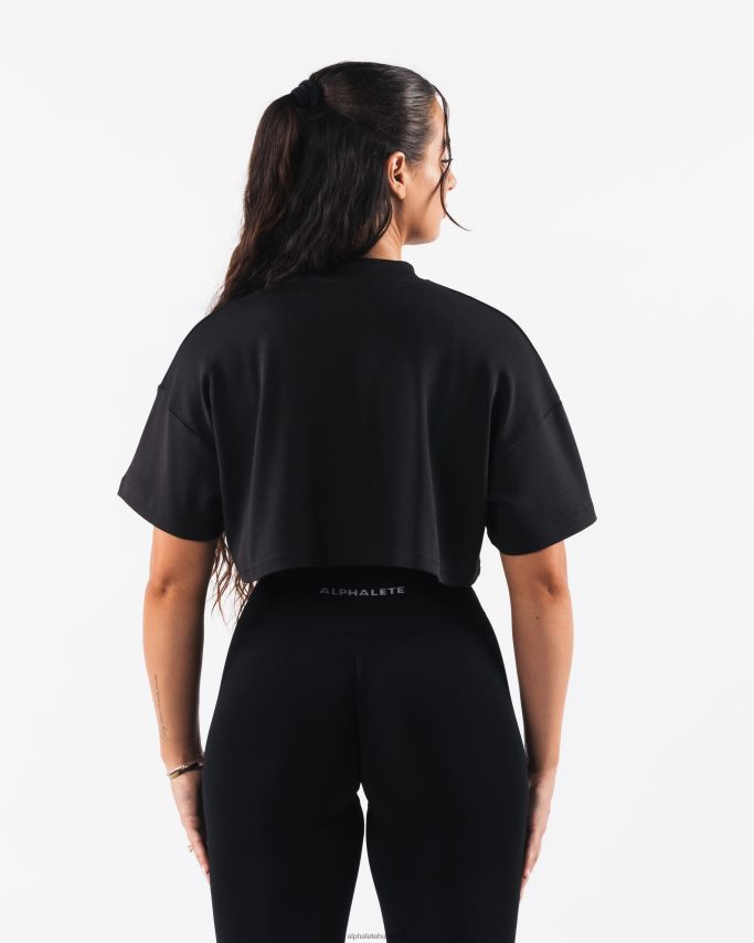 ruházat Alphalete köztársaság termés póló fekete nők 86B628201
