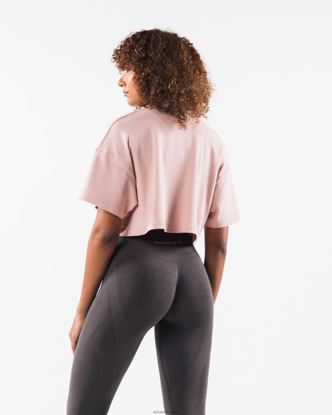 ruházat Alphalete köztársaság termés póló lapos rózsa rózsaszín nők 86B628198