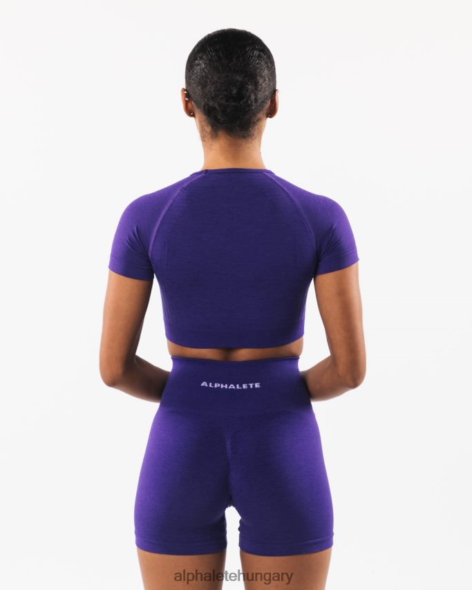 ruházat Alphalete ss crop felerősítése elektromos lila nők 86B628222
