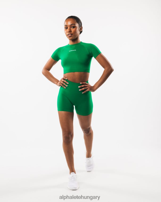 ruházat Alphalete ss crop felerősítése smaragd zöld nők 86B628224