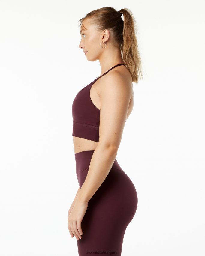 ruházat Alphalete alfalux csodamelltartó fekete cseresznyepiros nők 86B628139