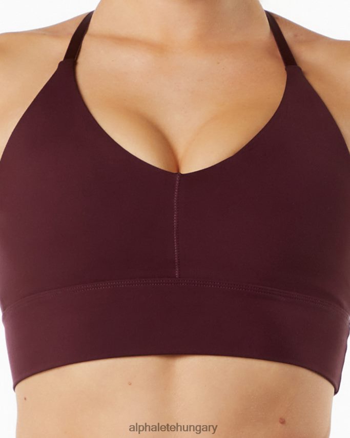 ruházat Alphalete alfalux csodamelltartó fekete cseresznyepiros nők 86B628139