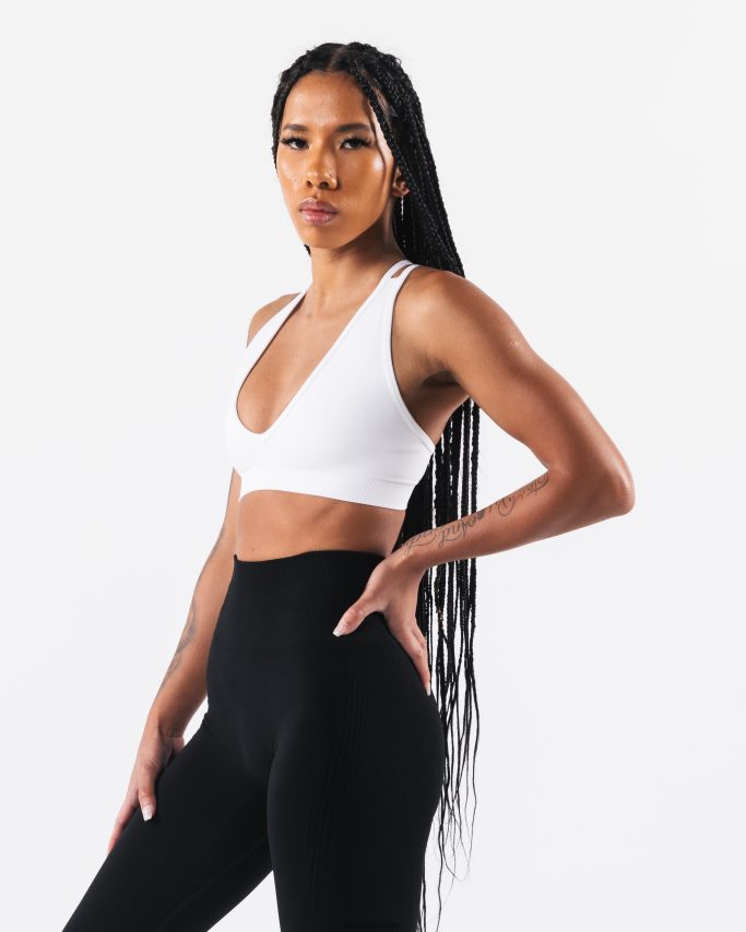 ruházat Alphalete erősít mély v melltartót fehér nők 86B6282