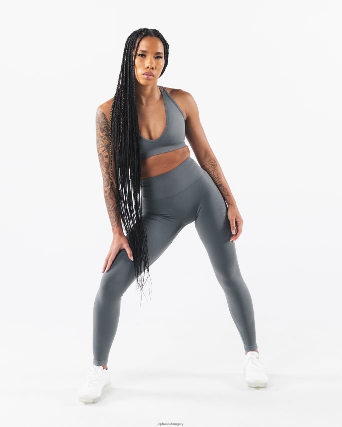 ruházat Alphalete erősít mély v melltartót felhőkarcoló szürke nők 86B6285