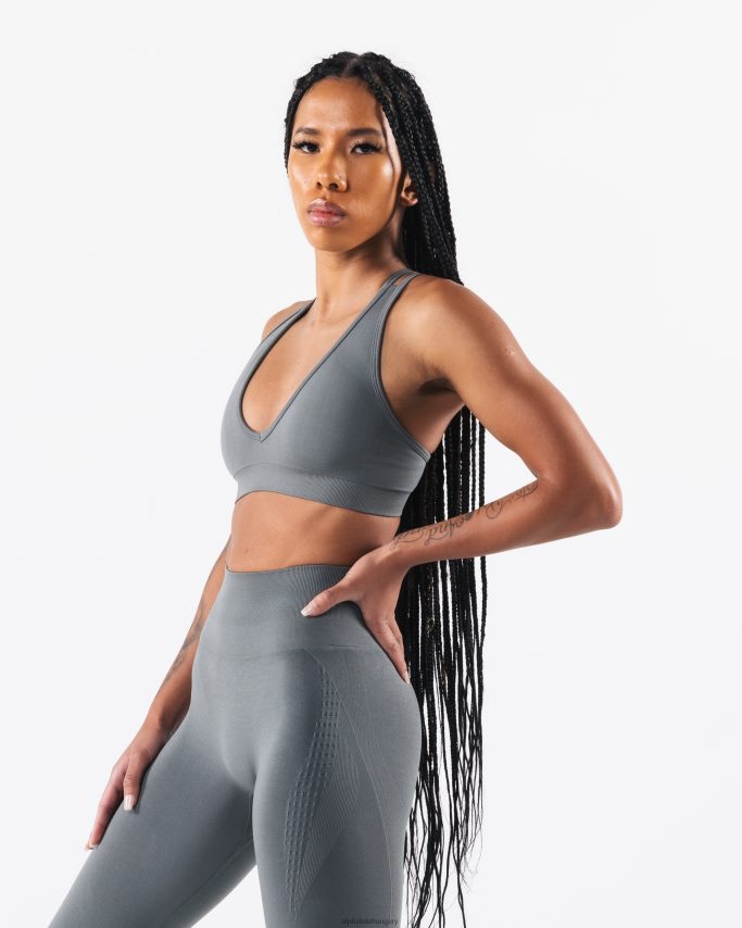 ruházat Alphalete erősít mély v melltartót felhőkarcoló szürke nők 86B6285