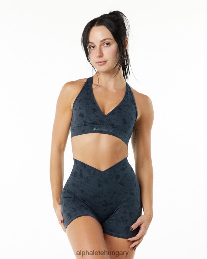 ruházat Alphalete felülettekercses melltartó kavicsos nyomat bálna kék nők 86B628157