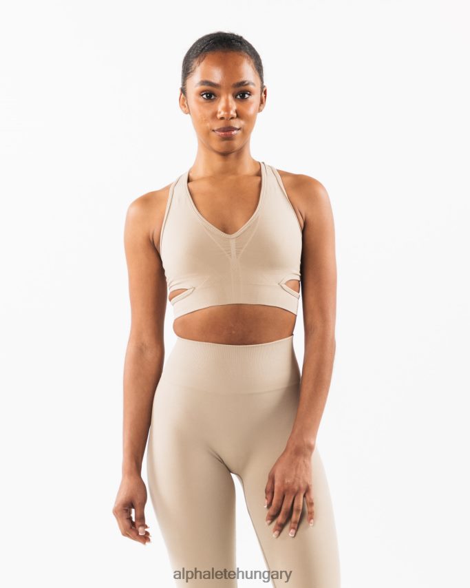 ruházat Alphalete stratus melltartó vászonbarna nők 86B628100