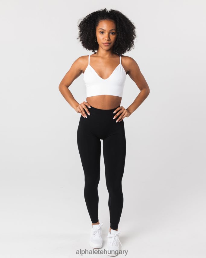 ruházat Alphalete varrat nélküli bordás melltartó fehér nők 86B62867