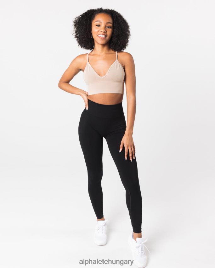 ruházat Alphalete varrat nélküli bordás melltartó vászonbarna nők 86B62869